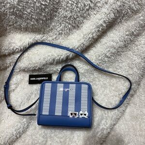 Karl Lagerfeld Blue Striped Women's Bag